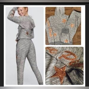 Victoria’s Secret Pink ROSEGOLD Star Bling Outfit set Large